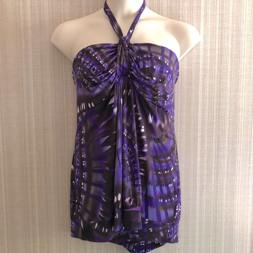 MXM Purple Print Halter Top